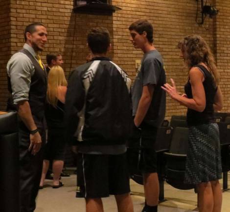 West Milford school community is “All In” Photos by Patricia Keller Gian Paul Gonzalez talks to some students after his 'All In' presentation.