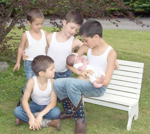 Lia joins her brothers Salvatore, Joseph, Luciano Jr. and Sebastian.