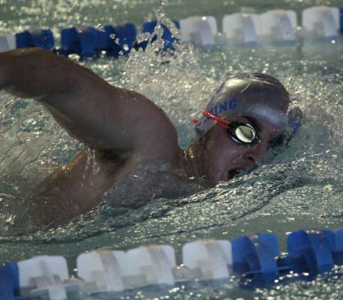 PCTI having successful swim season Garrett Pilkington of West Milford, captain of the boys swim team at Passaic County Technical Institute, is seen here at a recent meet.
