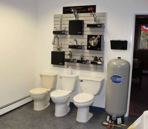 The new show room at Mark Lindsay and Son Plumbing and Heating.
