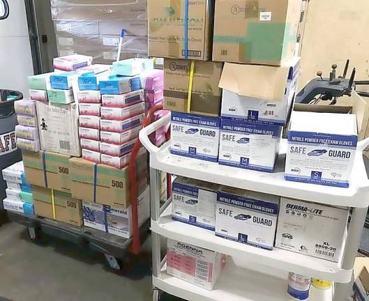 West Milford Schools science labs have donated PPE (personal protection equipment) supplies to the West Milford Office of Emergency Management for local distribution to first responders and other public safety organizations in need.