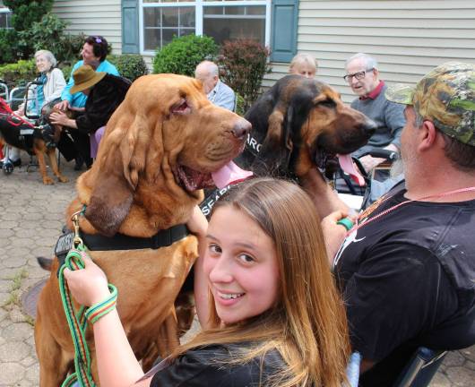 Goin' to the dogs Bloodhounds are friendly by nature.