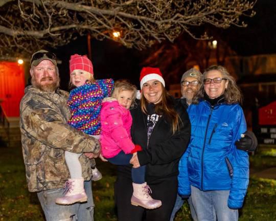 Celebrate the season The Knuth and Palmer families at the Holiday Light Parade in Chester, N.Y. (Photo by Sammie Finch)
