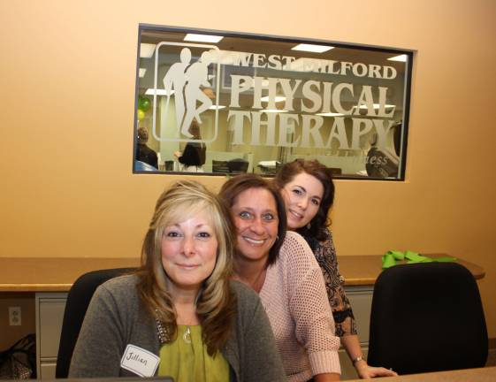 West Milford Physical Therapy Center relocates to Bald Eagle Commons All smiles at the grand re-opening of West Milford Physical Therapy Center - left to right, message therapist Jill Smith, front desk manager, Jeannine Mooney and office manager, Jill Nicole.