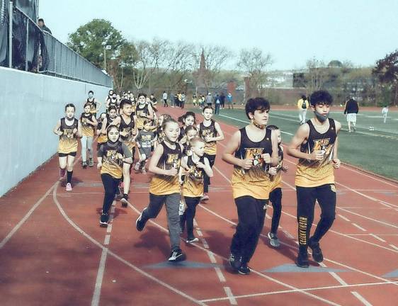 The Jr. Highlanders opened their season in Paterson, competing against 25 of the top Tri-state track and field clubs. Photos by Brian Leslie and Matt Novak.