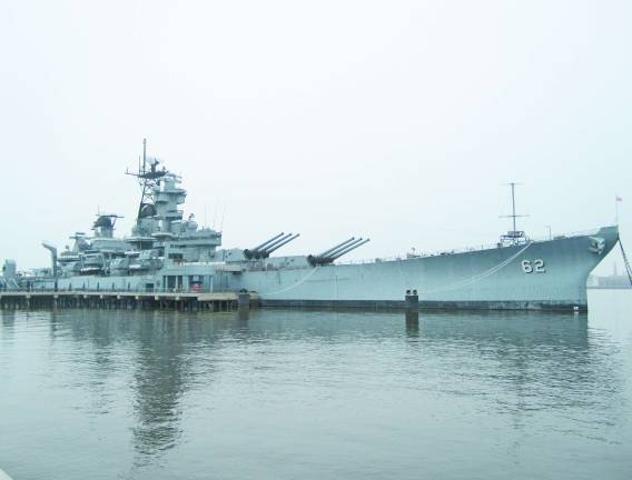 Battleship New Jersey wows the scouts The Battleship New Jersey is permanently docked in Camden and serves as a museum.