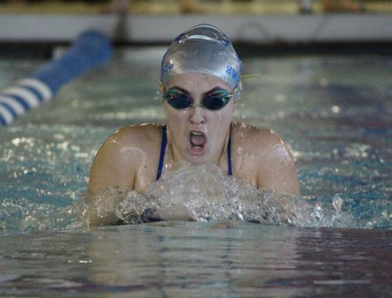 PCTI having successful swim season Photos provided Passaic County Technical Institute girls swim team captain Toniann Feigel of West Milford is shown here competing for her school.