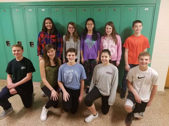Macopin's Citizens of the Month for January announced Pictured here are the January Citizens of the Month. Back row, from left, Val Cintron, Caitlin Geniuk, Leah Payne, Madison Lombardo and Aksel Malatak. Front row, from left, Nicola Granata, Alexandria Butterworth, Jenna Hodgson, Izabella Perez and Seamus McGuinness.