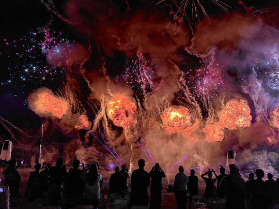 NJ Airshow plans return this fall The show ends with fireworks Friday night. (Photo by Denise von Wilke)