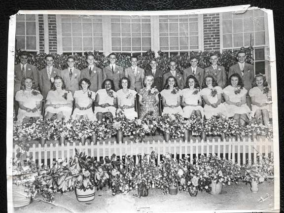 Looking back: First Hillcrest School graduation The first eighth-grade graduation class at Hillcrest School in 1947 with teacher Mariam Brauer Cudney. (Photo provided)