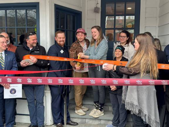 The April 1 ribbon cutting for Two Fools Gifts and Games in Greenwood Lake.