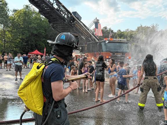 Photos: Wetdown of ladder truck in Jefferson Photos: Wetdown of ladder truck in Jefferson