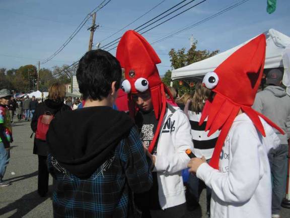 Headgear can get pretty silly at the Autumn Lights Festival in West Milford. photo by Lynn Hazelman