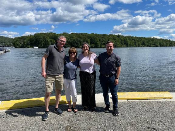 From left are Eric Louer, practice director of Greenwood Lake Animal Hospital; Carol Louer; Amanda Bemis; and Daniel Alves.