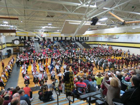 Highlanders' Tattoo is a real crowd pleaser All of the bands that participated took to the floor at the close of the night.