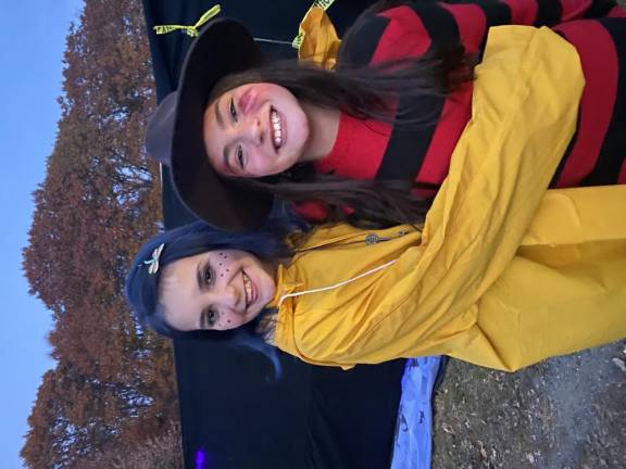 Photos: Ready for trick-or-treating Rylee Favre and Nina Booth. (Photo courtesy of Megan Favre)
