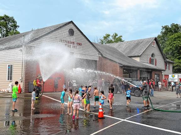 Photos: Wetdown of ladder truck in Jefferson Photos: Wetdown of ladder truck in Jefferson