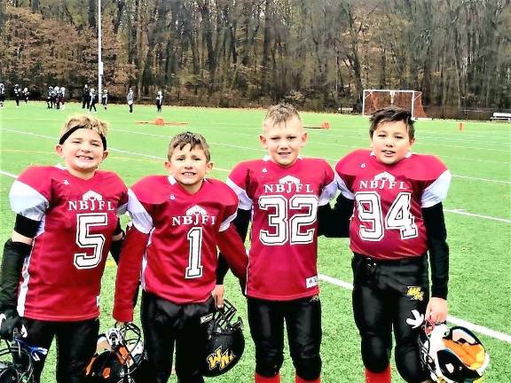 Sixth Grade NBJFL All Stars (from left to right) Cole Czerepak, Jeffrey Papienuk, Nick Manthey.