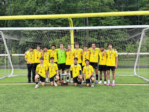 2 soccer teams win titles The West Milford Highlanders Black beats the Vernon Youth Soccer Vikings, 3-1, to win a title in the Morris County Youth Soccer Association Cup tournament. (Photos provided)