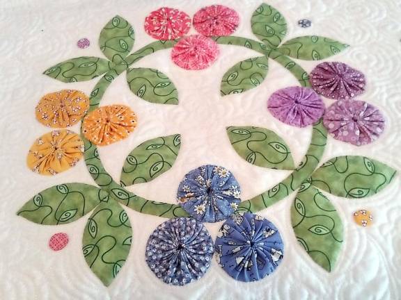 This is a section of Marie Bernegger’s applique quilt.