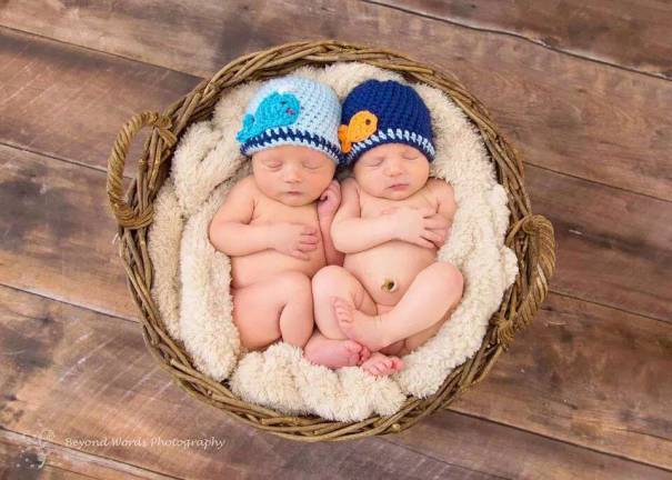 Oh Baby it's Spring! Baby Photo Contest Photo, Tricia Fadden of Sparta "Twin brothers." Jack and Patrick are 10 days old in the photo.