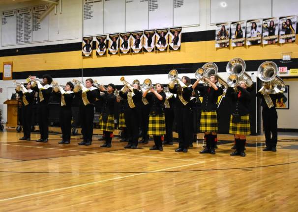 The Highlander Band’s horn section.