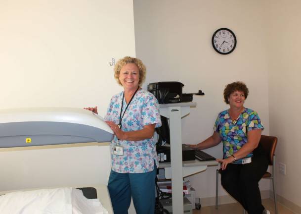Chilton Medical Center opens Chilton Imaging in Hewitt Bone density tests can now be performed at a convenient location in West Milford. Pictured here are technologists Robin Jurgensen, on left, and Eileen MacDermid.