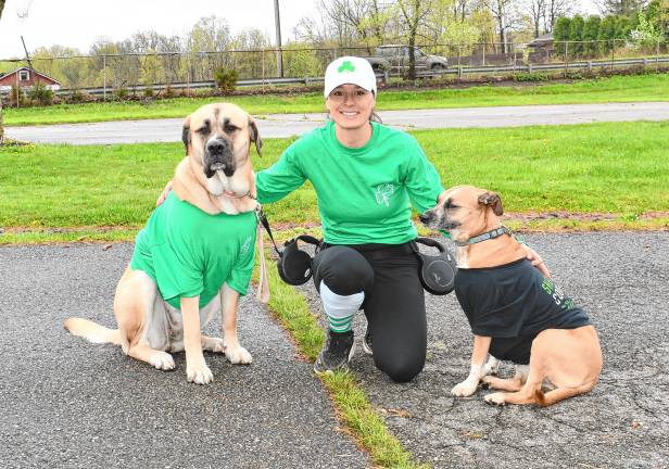 Photos: 16th annual Irish Whisper Walk Jamie Wengerter with her dogs Lucky Girl and Daphne.