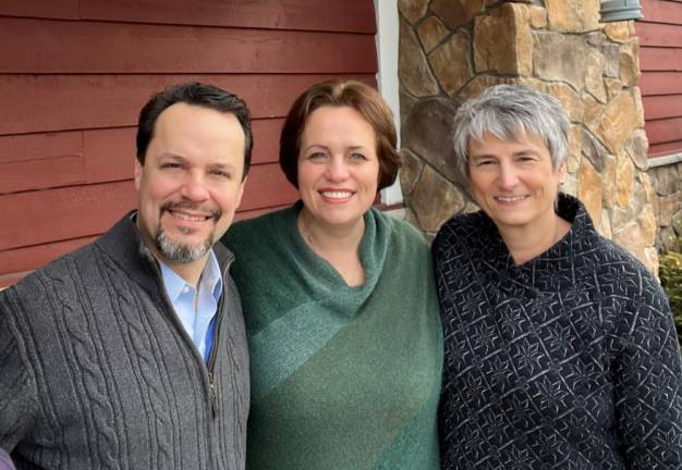 Dr. Jonathan Torres and Diane Salvatore, right, both candidates for the state Assembly, are running with Christine Clarke, a state Senate candidate.