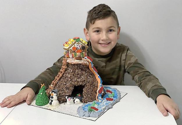 Gingerbread houses delight the judges Andras Varga-Joo, third place kit, ages 6-8