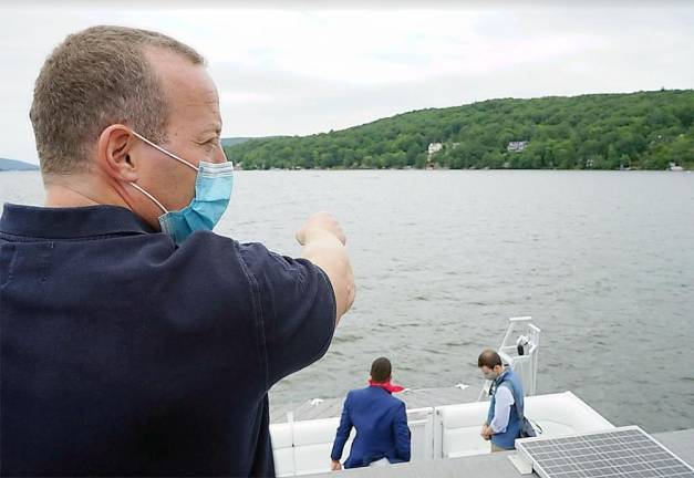 U.S. Rep. Josh Gottheimer at Greenwood Lake on Thursday, Aug. 6.