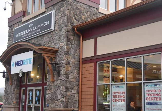 The business of COVID brings medicine closer to home The former welcome center at Woodbury Common in Central Valley has been converted into an urgent care that’s bustling with people in need of COVID tests. Photo by Becca Tucker.