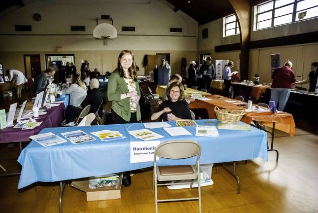 Staying healthy Photos by Mark Cranston There was a steady stream of folks throughout the afternoon at the Health Fair, gathering information and getting advice from the professionals who volunteered their time to be there.