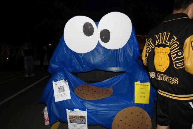 'Spooktacular' fundraiser a gargantuan success The Cookie Monster seeks to gobble up goodies at the "Trunk or Treat." Photo by Patricia Keller