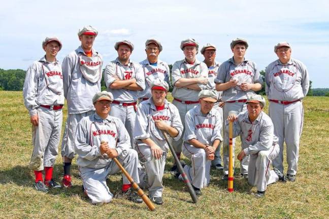 Street fair, old-fashioned baseball game June 14 The Flemington Neshanok Base Ball Club from Hunterdon County. (Photo courtesy of Flemington Neshanok Base Ball Club)