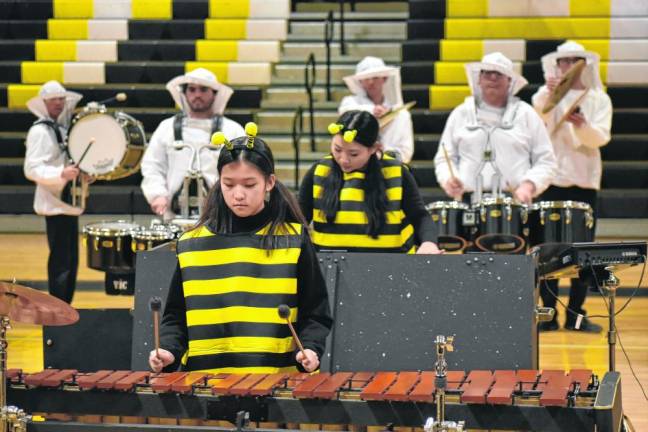 ‘The Hive’ is the 2024 theme of the Fort Lee High School indoor percussion band.