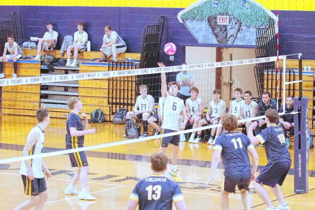 Sports roundup: Falcons advance to MCT semifinal Jefferson's Aiden Morris (6) strikes the ball. He made three kills, one block, six digs and one ace.