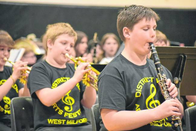 Band students perform at the festival.