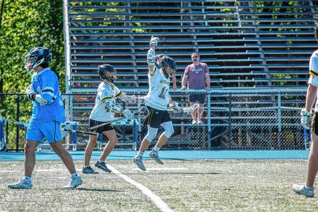 Highlanders tie for third in division The West Milford High School boys lacrosse team plays Wayne Valley in the Passaic County Tournament final May 10. The Highlanders lost, 10-8. (File photo by Jack Lizza)