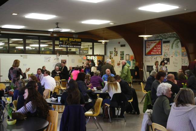 A good crowd packed Macopin for the Empty Bowls fund raiser Monday evening. All proceeds went to local food pantries.