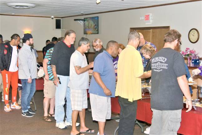 About two dozen veterans from Montrose, New York, enjoyed breakfast and Karaoke at the Elks Lodge on Union Valley Road Sunday morning.