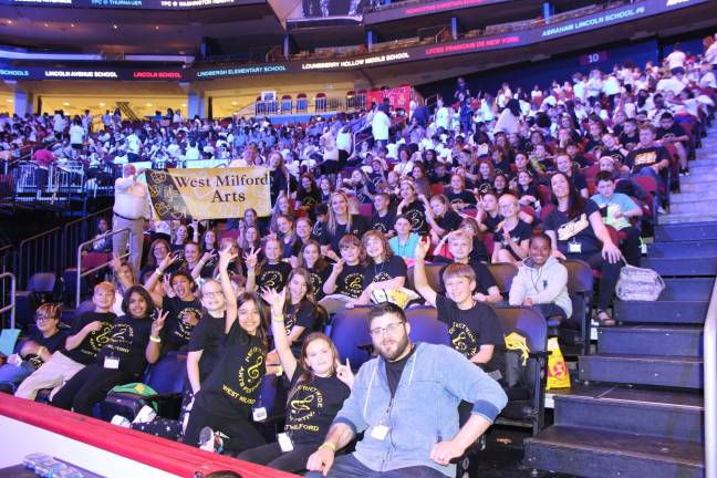 Members of West Milford's Elementary All-District Choir performed at the American Young Voices concert at the Prudential Center in Newark on June 1.