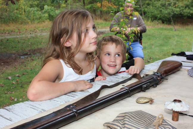 History comes alive at Long Pond Ironworks Amanda and Caitlin Murphy enjoyed a history lesson. The reenactment is a valuable teaching tool for children.