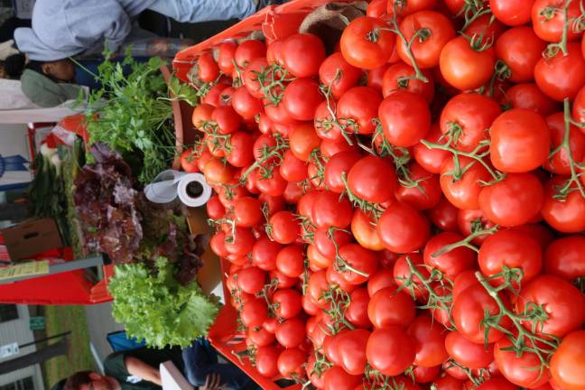 A bounty at the farmers' market The gem of every garden has to be juicy, red tomatoes. They were plentiful at the farmers' market Wednesday.