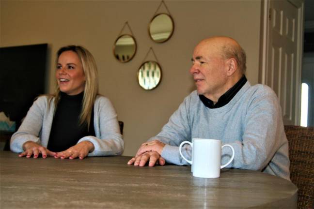 Kelly Cronin, left, with her father, Dennis Cronin.