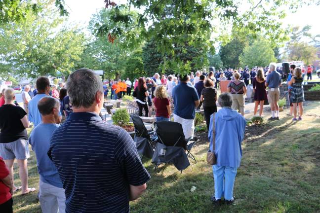 'Find that unity again' Hundreds gathered on a beautiful Sunday morning, Sept. 11, for the ceremony marking the 15th anniversary of the 9/11 attack.