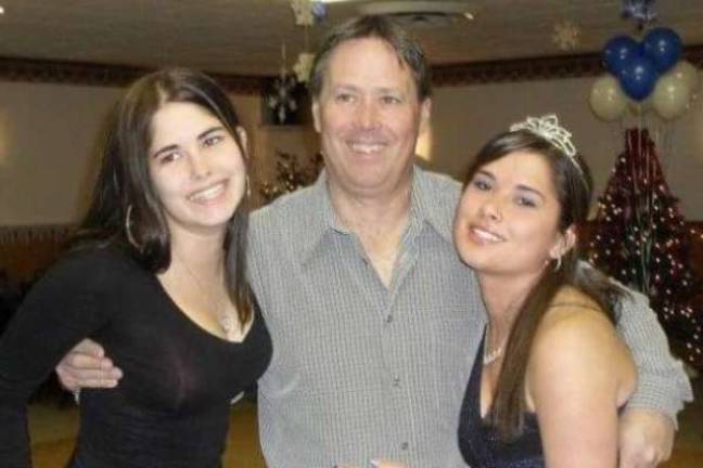 Rick Lauretta and his daughters, Tara and Brande. Lauretta recently had a stroke and is in need of funds for rehabilitation.