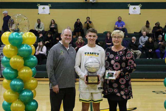 Timothy Doherty with his parents, Michael and GloriaAnn.