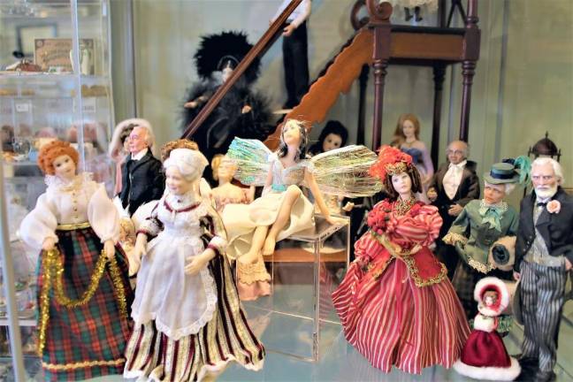 Some of the impressive figures at Miniature Dollhouse Creations.
