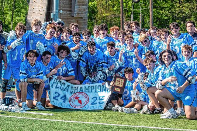 Sports roundup: Highlanders lose in county final The Wayne Valley boys lacrosse team poses with a plaque after winning the Passaic County Tournament on Saturday, May 10.